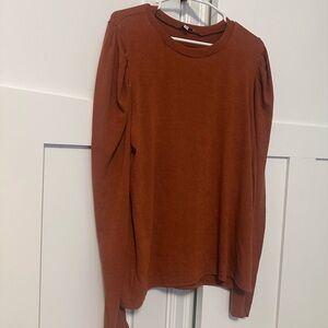 White Birch Rust Long Sleeve Top